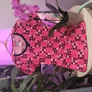Dickies Pink heart Scrub Top